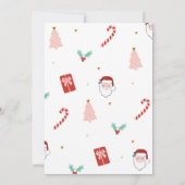 Süße Kinder fröhliche kleine Weihnachtsfeier Einla Einladung (Rückseite)