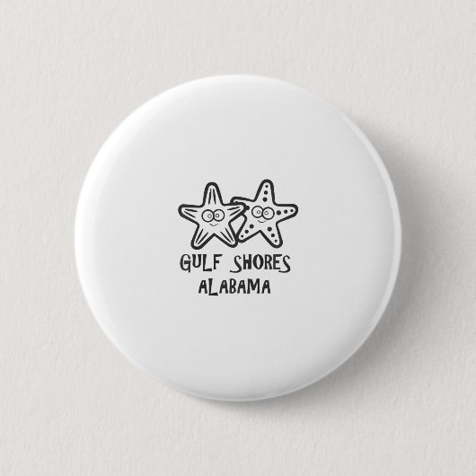 Süße Kinder Gulf Shores Alama Urlaub Mädchen Junge Button (Vorderseite)