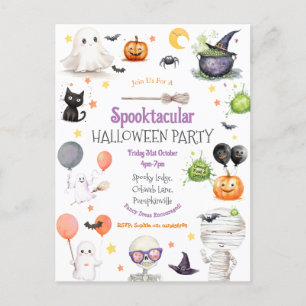 Süße Kinder Halloween-Postkarte Postkarte