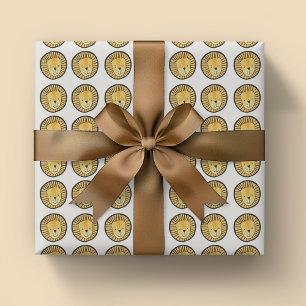 Süße Kinder Löwe Dschungel Muster Geschenkpapier Set