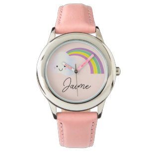 Süße Kinder Magischer Regenbogen und Wolke Armbanduhr