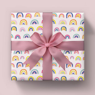 Süße Kinder Regenbogen-Muster Geschenkpapier