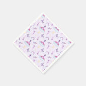 Süße Kinder Rosa Dinosaurier Serviette (Ecke)