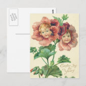 Süße Kinder Rote Nelke Postkarte (Vorne/Hinten)