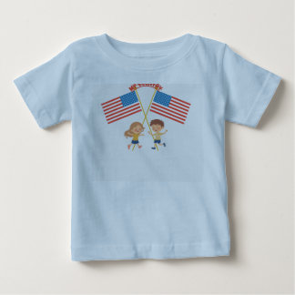 Süße Kinder USA-Flagge Mein Land T-Shirt | Patriot
