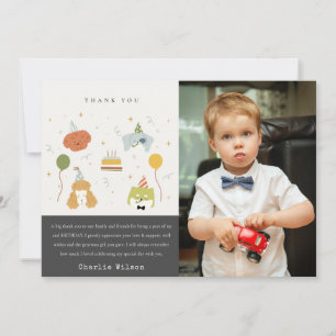 Süße Kindergeburtstags-Welpen-Hunde-Foto jedes Alt Dankeskarte