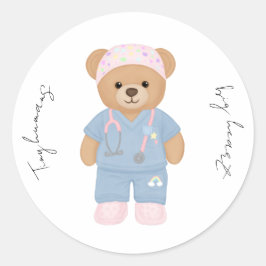Süße Kinderkrankenschwester-Aufkleber Runder Aufkleber