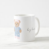 Süße Kinderkrankenschwester-Teddybär-Tasse Kaffeetasse (VorderseiteRechts)