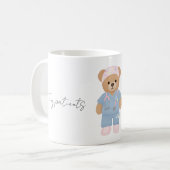 Süße Kinderkrankenschwester-Teddybär-Tasse Kaffeetasse (Vorderseite Links)