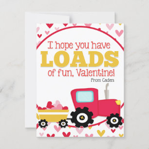 Süße Kindertagesstätte Valentinstag Traktor Feiertagskarte