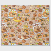 Süße Kirsch-Arare-Kakimochi Geschenkpapier (Flach)