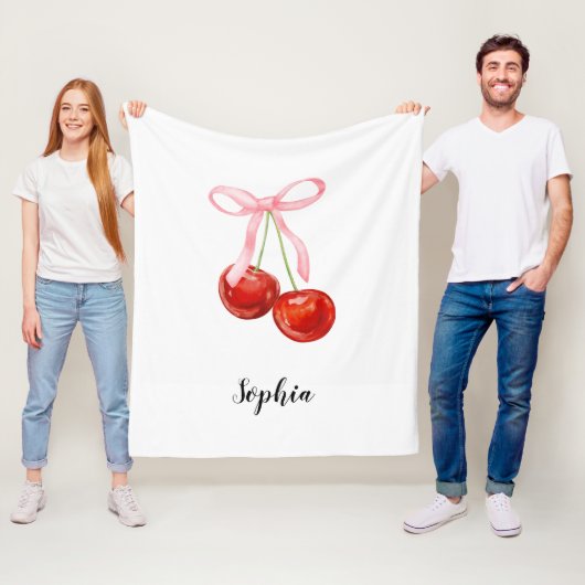 Süße Kirsch-Coquette-Babydecke Fleecedecke (Beispiel)