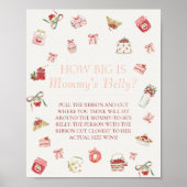 Süße Kirsch-Dessert Wie Groß Mommys Bauch Poster (Vorne)