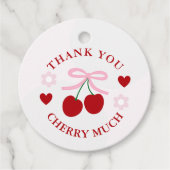 Süße Kirsch-Hochzeitsdusche Geschenkanhänger (Vorderseite)