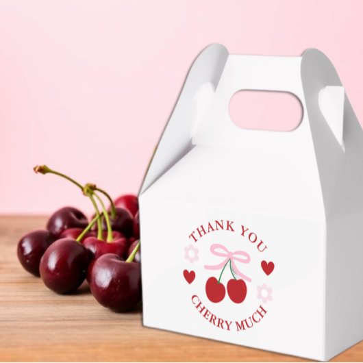 Süße Kirsch-Hochzeitsdusche Geschenkschachtel