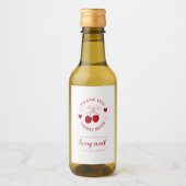 Süße Kirsch-Hochzeitsdusche Weinetikett (Vorderseite)