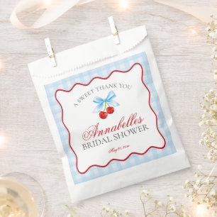 Süße Kirschblaue Koketten-Brautabschieds-Dessert Geschenktütchen