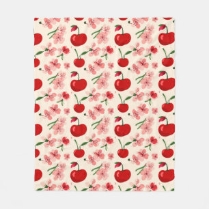 Süße Kirschblüten für alltägliche Innenräume Fleecedecke