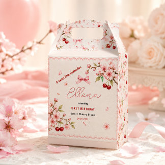 Süße Kirschblüten-Geburtstagsfeier für ein 1-jähri Geschenkschachtel
