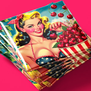 Süße Kirsche Pin-up Magnet