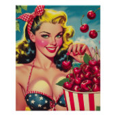 Süße Kirsche Pin-up Poster (Vorderseite)