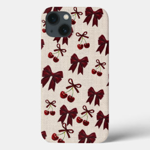 Süße Kirsche & Schleife Ästhetik-Handyhülle 🎀🍒✨ Case-Mate iPhone Hülle