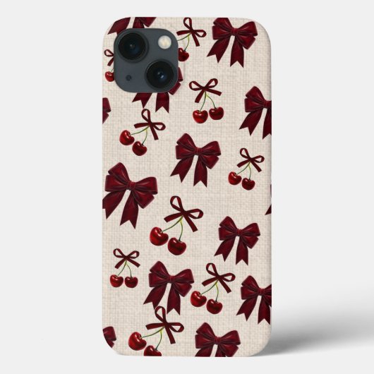 Süße Kirsche & Schleife Ästhetik-Handyhülle 🎀🍒✨ Case-Mate iPhone Hülle (Rückseite)
