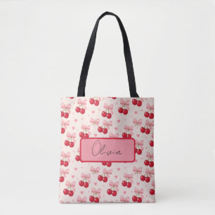 Süße Kirsche- und rosa Schleife-Coquette-Tasche Tasche