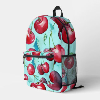 Süße Kirschen bunte Aquarell-Kirschen-Kunst Bedruckter Rucksack