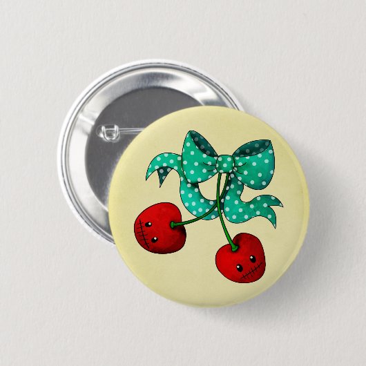 Süße Kirschen Button (Vorne & Hinten)