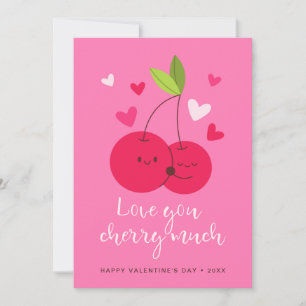 Süße Kirschen Liebesherzen Valentinstag Feiertagskarte