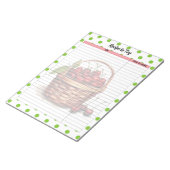 Süße Kirschen-Rezept-Notizbuch Notizblock (angewinkelt)