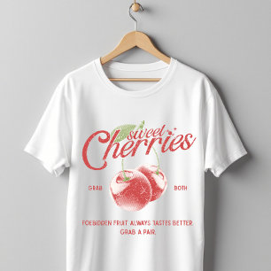 Süße Kirschen Vintage-Halfton Verbotene Frucht T-Shirt