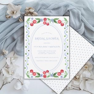 Süße Kirschen Whimsical Vintage Brautparty-Einladu Einladung