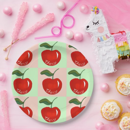 süße Kirschfreude Pappteller (Party)
