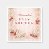 Süße Kirschgarten-Baby-Party Serviette (Vorderseite)