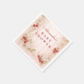 Süße Kirschgarten-Baby-Party Serviette (Ecke)