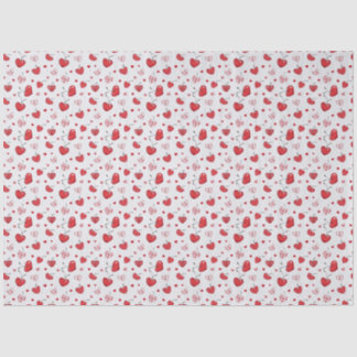 Süße Kirschherzen Boho Skandinavisch Valentinstag Seidenpapier