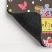 Süße Kirschkuchen-Süßigkeiten-Bäckerei niedlich Mousepad (Ecke)