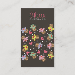 Süße Kirschkuchen-Süßigkeiten-Bäckerei niedlich Visitenkarte