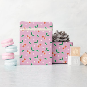 Süße Kirschmuster-Wrap-Rolle Geschenkpapier