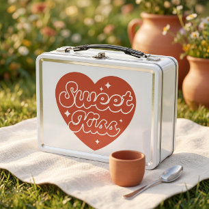 Süße Kiss-Metall-Lunchbox Metall Brotdose