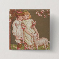 Süße kitschige Vintage-Valentinsgrußkarte, Kinder 