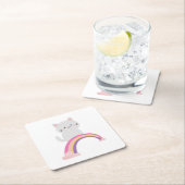 Süsse Kitten Cat Rechteckiger Pappuntersetzer (Vor Ort)