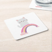 Süsse Kitten Cat Rechteckiger Pappuntersetzer (angewinkelt)