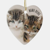 Süsse Kitten Faces ・ Kunst von H. Maguire ・ Orname Keramik Ornament (Rechts)