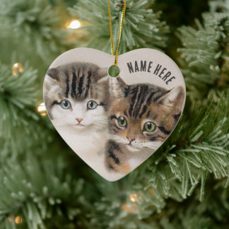 Süsse Kitten Faces ・ Kunst von H. Maguire ・ Orname Keramik Ornament