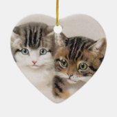 Süsse Kitten Faces ・ Kunst von H. Maguire ・ Orname Keramik Ornament (Hinten)