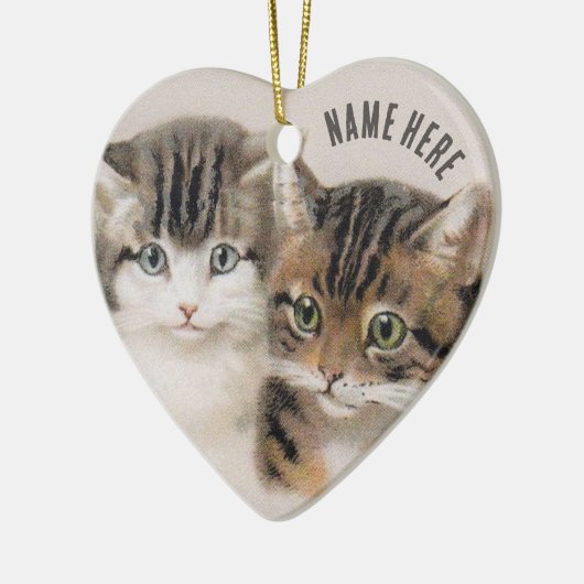 Süsse Kitten Faces ・ Kunst von H. Maguire ・ Orname Keramik Ornament (Links)