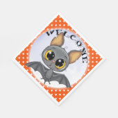 Süsse Kitty Bat Serviette (Ecke)